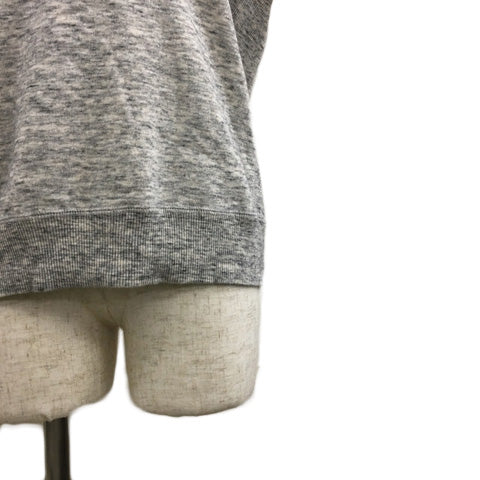 UNIQLO INES DE LA FRESSANGE Sweatshirt Pullover Crew Neck Heathered Short Sleeve Size L Grey Women's