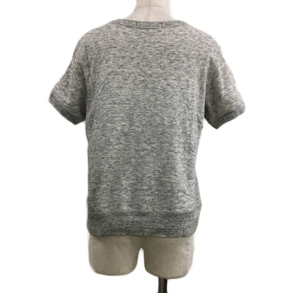 UNIQLO INES DE LA FRESSANGE Sweatshirt Pullover Crew Neck Heathered Short Sleeve Size L Grey Women's