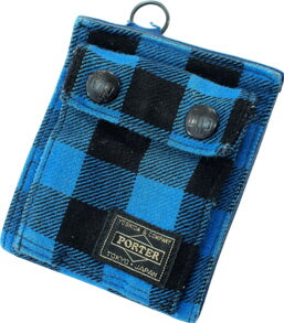 HEAD PORTER 'Check' Bi-fold Wallet