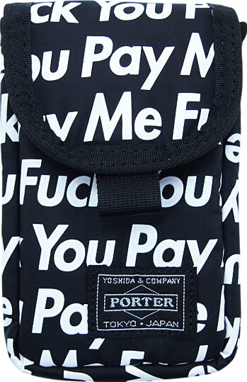 Supreme×PORTER 'Camera/iPhone Case' Camera Case PORTER Fuck You Pay Me Black Supreme
