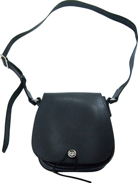 Rock Steady × PORTER All-Leather Shoulder Bag, Black Genuine Leather by Porter