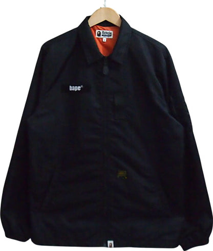 A BATHING APE 'MA-1 Detail Coach Jacket' Coach Jacket A Bathing Ape Black Black M BAPE