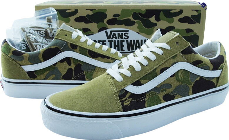 A BATHING APE x VANS 'ABC CAMO OLD SKOOL 36 DX' Old Skool BAPE Camo Monkey Camouflage Vans US11.5 A Bathing Ape