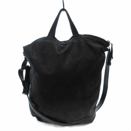 PORTER Frank 2WAY Leather Shoulder Bag Handbag Crossbody Black / Black / FT Men's
