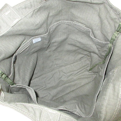 PORTER PAGE Page Tote Bag Herringbone Shoulder Bag Washed Product Treatment Khaki Unisex Cross Men's Women's