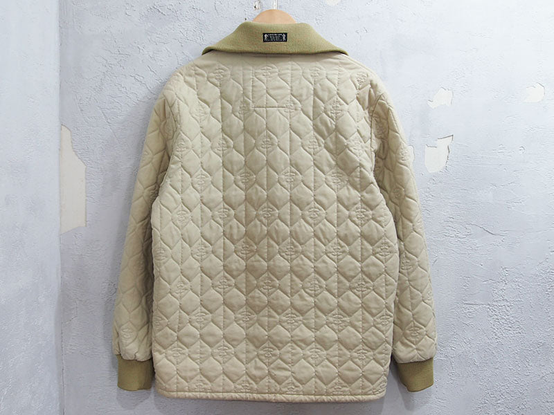 A BATHING APE Quilted Jacket Monkey Beige Size L BAPE