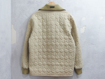 A BATHING APE Quilted Jacket Monkey Beige Size L BAPE