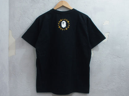 A BATHING APE 'KANJI LOGO ASNKA TEE' T-shirt 'Ape does not kill ape' in black, size L BAPE by A Bathing Ape