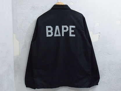 A BATHING APE 'MA-1 Detail Coach Jacket' Coach Jacket A Bathing Ape Black Black M BAPE