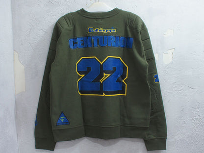 A BATHING APE Numbered Sweatshirt with Elbow Patches Crewneck Football CENTURION 22 BAPE Size M