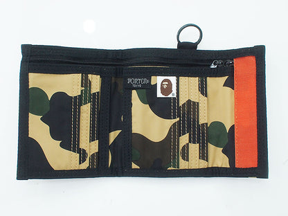 A BATHING APE × PORTER '1st CAMO WALLET' Monkey Camouflage Wallet Purse from PORTER Camo BAPE A Bathing Ape