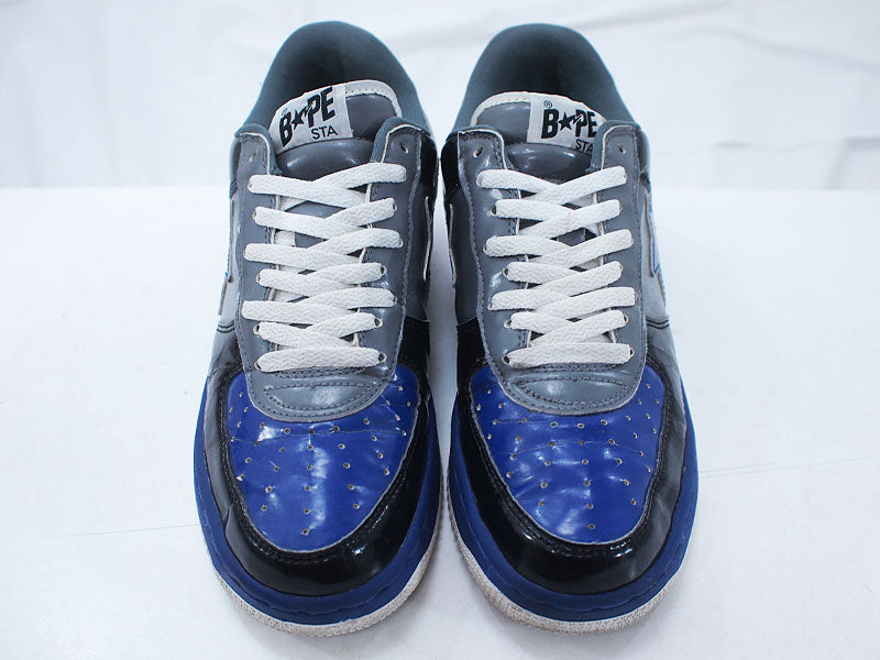 A BATHING APE 'BAPESTA' Sneakers Black Blue - Size 28