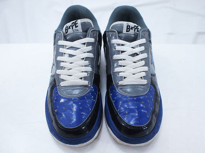 A BATHING APE 'BAPESTA' Sneakers Black Blue - Size 28