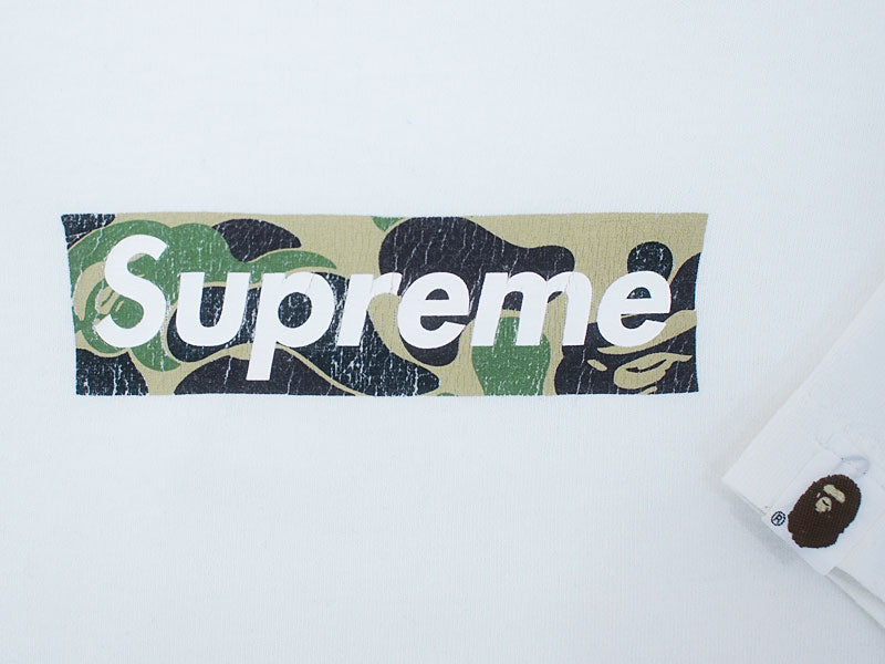 Supreme×A BATHING APE 'Bape Camo Box Logo Tee' Box Logo T-Shirt Camo Monkey Camouflage XL A Bathing Ape