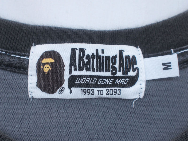 A BATHING APE 'Text Color Camo Long Sleeve T-Shirt' Camouflage Black BAPE M