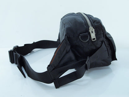 PORTER 'TANKER 2WAY WAIST BAG' Waist Bag Body Bag with Shoulder Strap, Porter Tanker, Yoshida Bag, Black