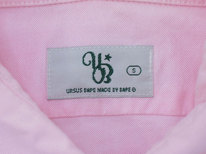 URSUS BAPE Oxford Shirt Pink Size S URSUS BAPE A BATHING APE
