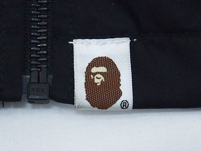 A BATHING APE 'MA-1 Detail Coach Jacket' Coach Jacket A Bathing Ape Black Black M BAPE