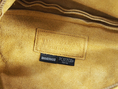 NEIGHBORHOOD×PORTER Suede Shoulder Bag Leather Porter Pouch Beige Neighborhood